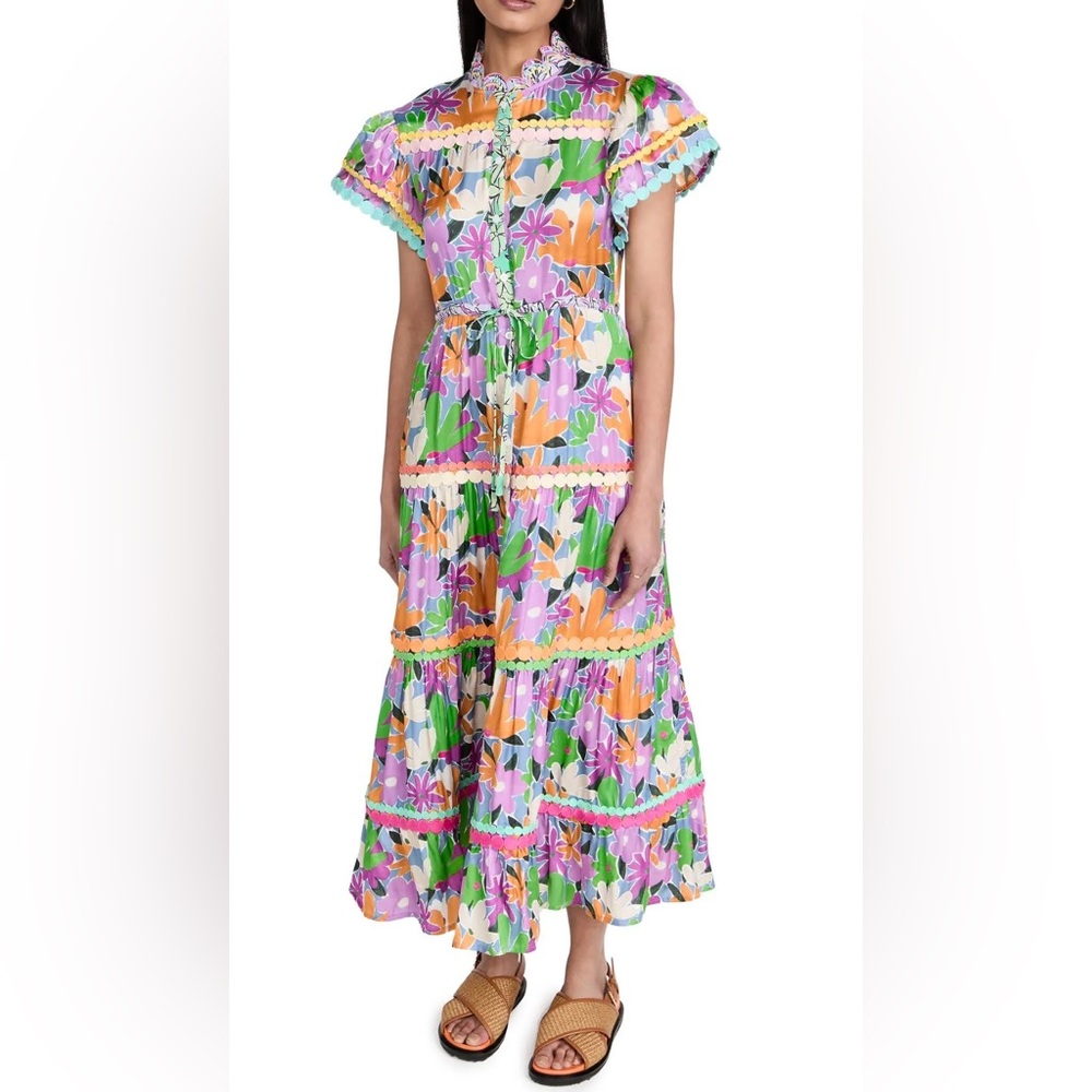 Celia B Aneeta Midi dress in purple floral XS